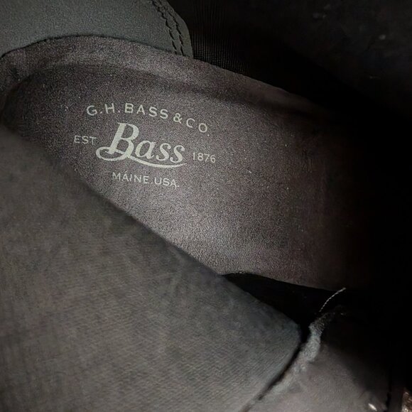 G.H Bass & Co Zee Brown Lace Up Boots Chunky Heel Size 8 Faux Leather - Picture 11 of 14